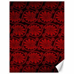 Red Floral Pattern Floral Greek Ornaments Canvas 12  X 16  by nateshop