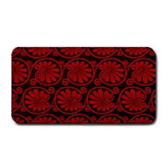 Red Floral Pattern Floral Greek Ornaments Medium Bar Mat by nateshop