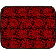 Red Floral Pattern Floral Greek Ornaments Fleece Blanket (mini) by nateshop