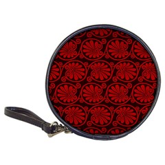 Red Floral Pattern Floral Greek Ornaments Classic 20-cd Wallets by nateshop