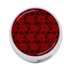 Red Floral Pattern Floral Greek Ornaments 4-port Usb Hub (one Side) by nateshop