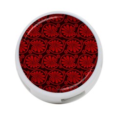 Red Floral Pattern Floral Greek Ornaments 4-port Usb Hub (two Sides) by nateshop