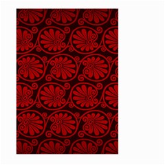 Red Floral Pattern Floral Greek Ornaments Large Garden Flag (two Sides) by nateshop