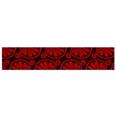 Red Floral Pattern Floral Greek Ornaments Small Premium Plush Fleece Scarf by nateshop