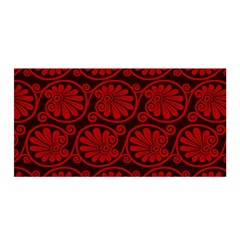 Red Floral Pattern Floral Greek Ornaments Satin Wrap 35  X 70  by nateshop