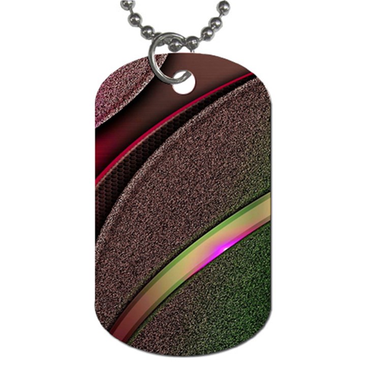 Flower Patterns Pattern Beige Green Dog Tag (One Side)