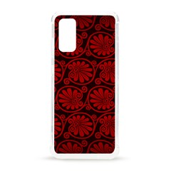 Red Floral Pattern Floral Greek Ornaments Samsung Galaxy S20 6 2 Inch Tpu Uv Case by nateshop