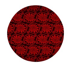 Red Floral Pattern Floral Greek Ornaments Mini Round Pill Box (pack Of 3) by nateshop