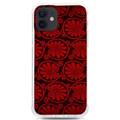 Red Floral Pattern Floral Greek Ornaments Iphone 12/12 Pro Tpu Uv Print Case by nateshop