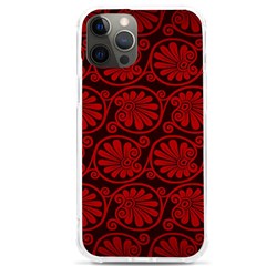 Red Floral Pattern Floral Greek Ornaments Iphone 12 Pro Max Tpu Uv Print Case by nateshop