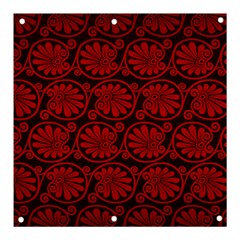 Red Floral Pattern Floral Greek Ornaments Banner And Sign 3  X 3  by nateshop