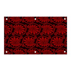 Red Floral Pattern Floral Greek Ornaments Banner And Sign 5  X 3  by nateshop