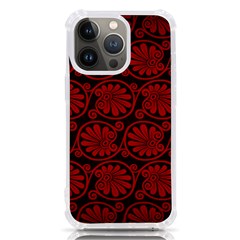 Red Floral Pattern Floral Greek Ornaments Iphone 13 Pro Tpu Uv Print Case by nateshop