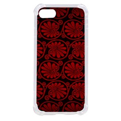 Red Floral Pattern Floral Greek Ornaments Iphone Se by nateshop