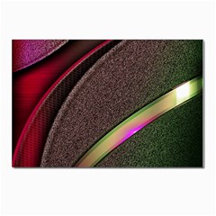 Circle Colorful Shine Line Pattern Geometric Postcards 5  X 7  (pkg Of 10) by Proyonanggan