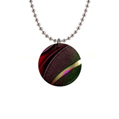 Circle Colorful Shine Line Pattern Geometric 1  Button Necklace