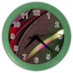 Circle Colorful Shine Line Pattern Geometric Color Wall Clock by Proyonanggan