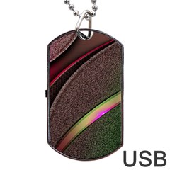 Circle Colorful Shine Line Pattern Geometric Dog Tag Usb Flash (one Side) by Proyonanggan