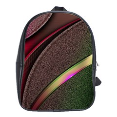 Pattern Texture Leaves School Bag (large) by Proyonanggan