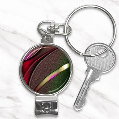 Texture Abstract Curve  Pattern Red Nail Clippers Key Chain by Proyonanggan