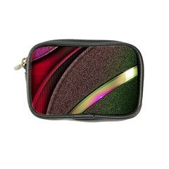 Texture Abstract Curve  Pattern Red Coin Purse by Proyonanggan