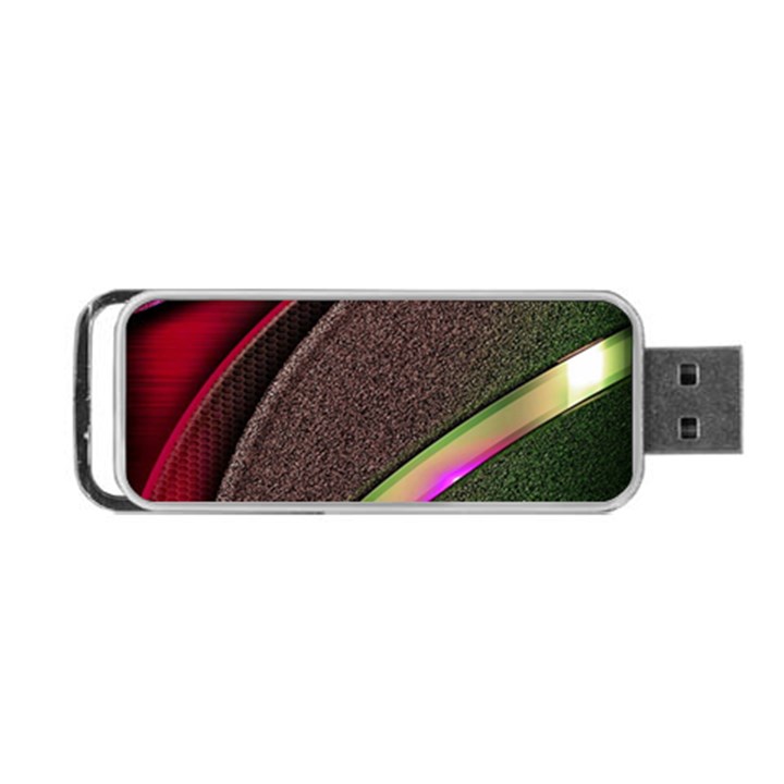 Texture Abstract Curve  Pattern Red Portable USB Flash (Two Sides)