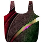 Texture Abstract Curve  Pattern Red Full Print Recycle Bag (XXL) Front