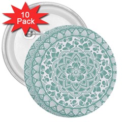 Round Ornament Texture 3  Buttons (10 Pack)  by nateshop