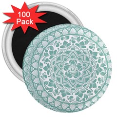 Round Ornament Texture 3  Magnets (100 Pack) by nateshop