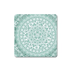 Round Ornament Texture Square Magnet by nateshop