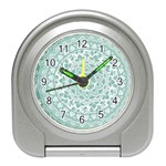 Round Ornament Texture Travel Alarm Clock Front