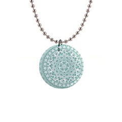 Round Ornament Texture 1  Button Necklace