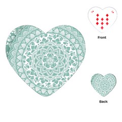 Round Ornament Texture Playing Cards Single Design (heart) by nateshop