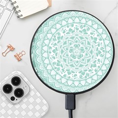 Round Ornament Texture Wireless Fast Charger(black) by nateshop