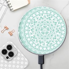 Round Ornament Texture Wireless Fast Charger(white) by nateshop