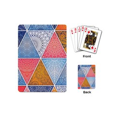 Texture With Triangles Playing Cards Single Design (mini) by nateshop