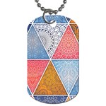 Texture With Triangles Dog Tag (One Side) Front