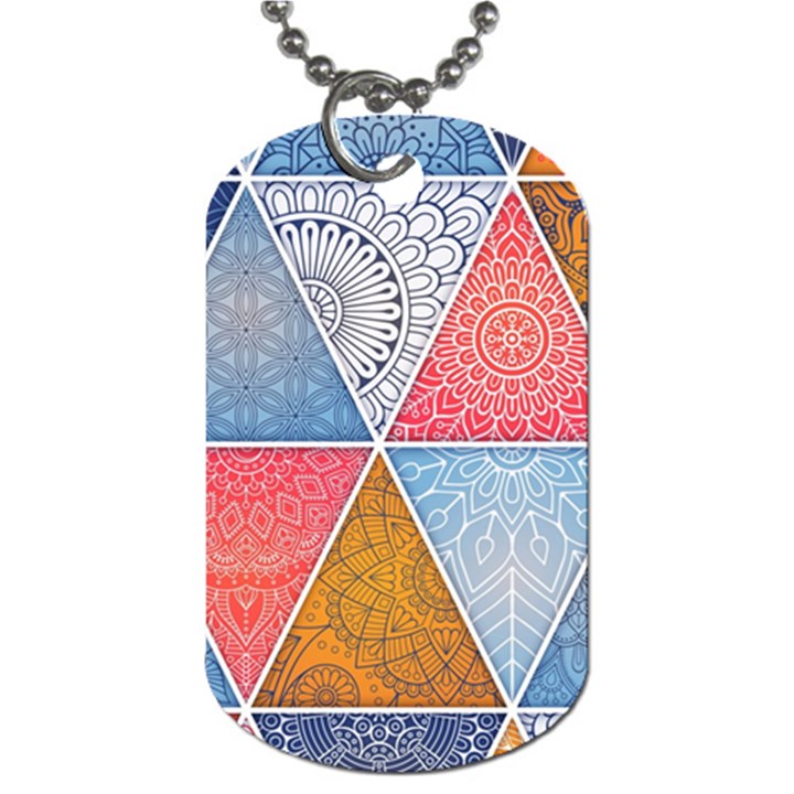 Texture With Triangles Dog Tag (One Side)