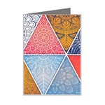 Texture With Triangles Mini Greeting Card Left