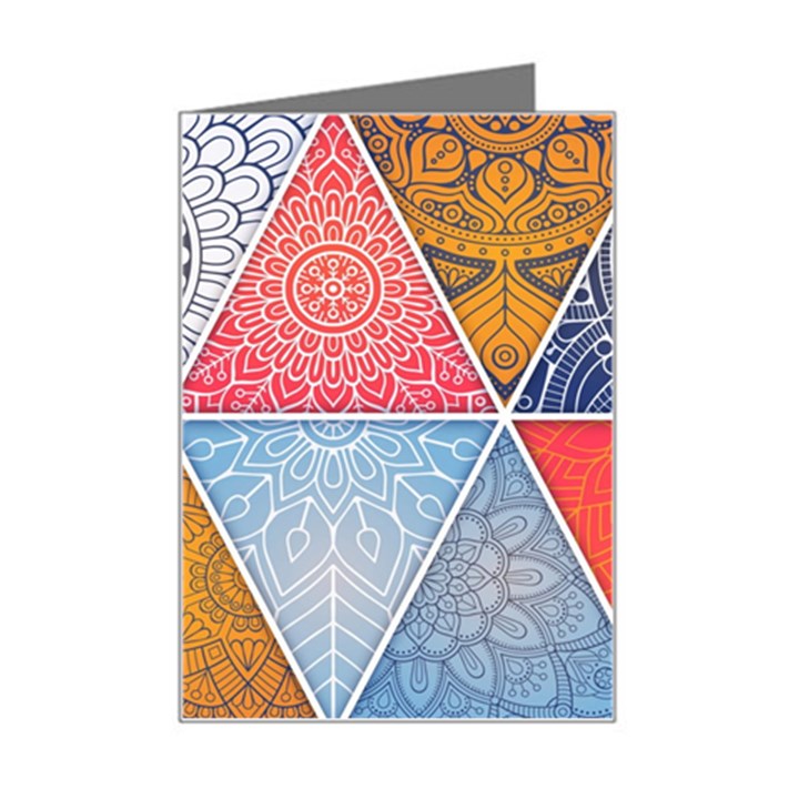 Texture With Triangles Mini Greeting Card