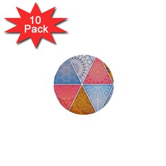 Texture With Triangles 1  Mini Buttons (10 Pack)  by nateshop