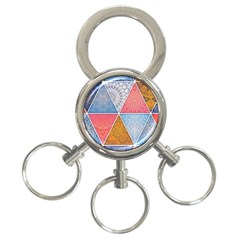 Texture With Triangles 3-ring Key Chain by nateshop