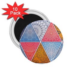 Texture With Triangles 2 25  Magnets (10 Pack)  by nateshop