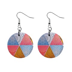 Texture With Triangles Mini Button Earrings by nateshop