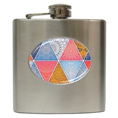 Texture With Triangles Hip Flask (6 Oz) by nateshop