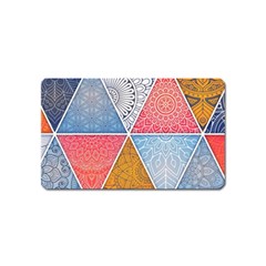 Texture With Triangles Magnet (name Card) by nateshop