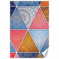 Texture With Triangles Canvas 12  X 18  by nateshop