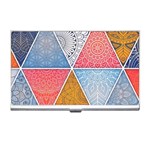 Texture With Triangles Business Card Holder Front