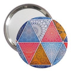 Texture With Triangles 3  Handbag Mirrors by nateshop