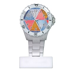 Texture With Triangles Plastic Nurses Watch by nateshop